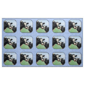 Niedlich Holstein Calf & Cow Sky Blue Stoff (Yard (91,4 cm))