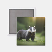 Niedlich Honey Badger Wildlife Dont Care Meles Mel Magnet (Vorderseite/Rückseite)