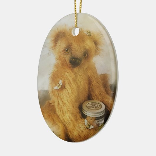 Niedlich Honey Bear Teddy Personalisiert Keramik Ornament (Links)