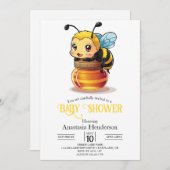 Niedlich Honey Bee Baby Dusche Einladung (Vorne/Hinten)