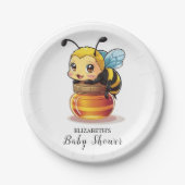 Niedlich Honey Bee Baby Dusche Pappteller (Vorderseite)