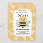 Niedlich Honey Bee Birthday Party Einladung (Vorne/Hinten)