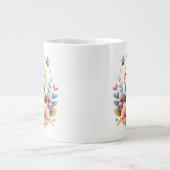 Niedlich Honey Bee Floral Jumbo-Tasse (Vorderseite)