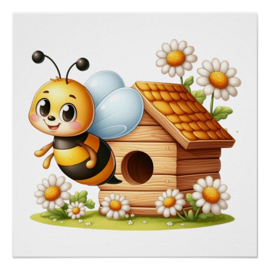Niedlich Honey Bee Poster (Vorderseite)