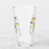 Niedlich Honey Bee Spring Cosmos Blume Glas (Rechts)