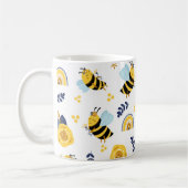 Niedlich Honey Bee Spring Summer Pattern Kaffeetasse (Links)