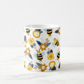 Niedlich Honey Bee Spring Summer Pattern Kaffeetasse (Mittel)