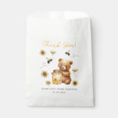Niedlich Honey Bee Teddy Bear Floral Baby Dusche Geschenktütchen (Vorderseite)