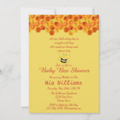 Niedlich Honey Bee Themed Baby Dusche Einladung (Vorderseite)