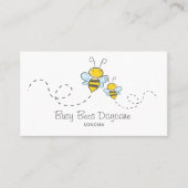 Niedlich Honey Bees Daycare Visitenkarte (Vorderseite)