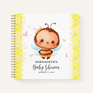 Niedlich Honey Bumblebee Baby Shower Gästebuch Notizblock