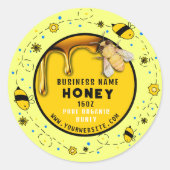 Niedlich Honey Jar Fresh Bee Runder Aufkleber (Vorderseite)