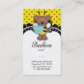 Niedlich Honey Pot Bee Hive Polka Dot Visitenkarte (Rückseite)