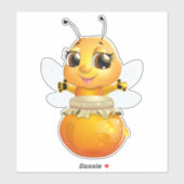 Niedlich Honey Pot Honey Bee Sticker (Blatt)