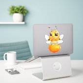 Niedlich Honey Pot Honey Bee Sticker (Laptop auf Schreibtisch)