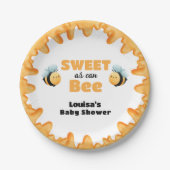 Niedlich Honigsüß als Can Bee Baby Dusche Pappteller (Vorderseite)