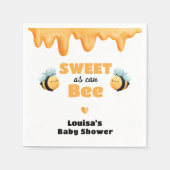 Niedlich Honigsüß als Can Bee Baby Dusche Serviette (Vorderseite)