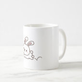 Niedlich Hopping Bunny Rabbit Doodle Kaffeetasse (VorderseiteRechts)