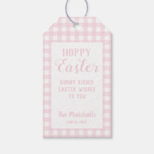 Niedlich Hoppy Easter Baby Pink Gingham Osterkörbe