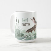 Niedlich Hoppy Ostergebliebene Wasserfarbenpastete Kaffeetasse (Vorderseite Links)
