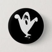 Niedlich Howling Ghost Halloween Button (Vorderseite)