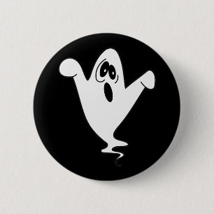 Niedlich Howling Ghost Halloween Button