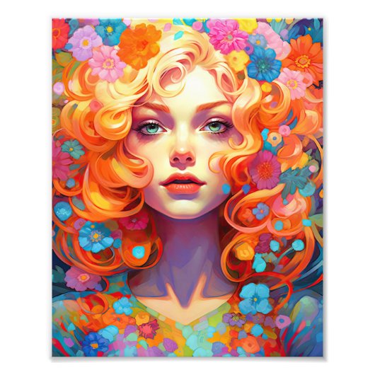 Niedlich Hübsch für Mädchen Fotodruck (Vorne)