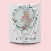 Niedlich | Hübscher Kranz | Baby First Christmas F Fleecedecke