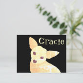 Niedlich Hund Chihuahua Fun Whimsical Postkarte (Stehend Vorderseite)