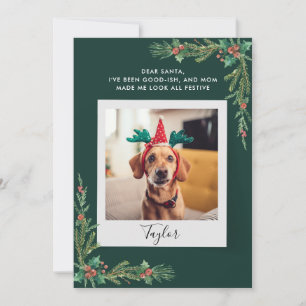 Niedlich Hund Foto Custom Christmas Feiertagskarte