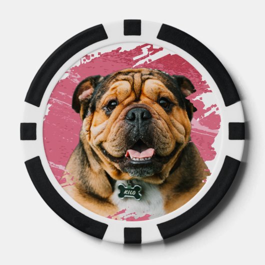 Niedlich Hund Französisches Bulldog-Foto Pokerchips (Vorderseite)
