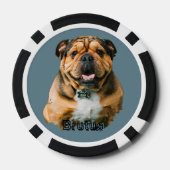 Niedlich Hund Französisches Bulldog-Foto Pokerchips (Rückseite)