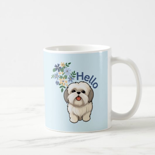 Niedlich Hund Hallo Tasse (Rechts)