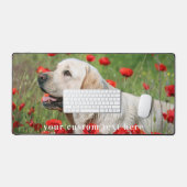 Niedlich Hund Personalisiert Einfaches Foto Schreibtischunterlage (Tastatur & Maus)
