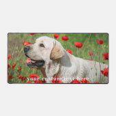 Niedlich Hund Personalisiert Einfaches Foto Schreibtischunterlage (Vorderseite)