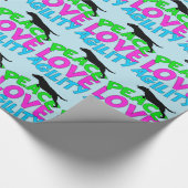 Niedlich Hunde Agility Blau Geschenkpapier (Ecke)