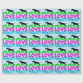 Niedlich Hunde Agility Blau Geschenkpapier (Flach)