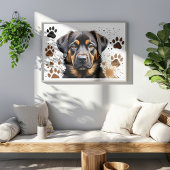 Niedlich Hunde Aquarell Print Poster
