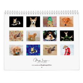 Niedlich Hunde Foto Art Design 2024Monatlich Kalender