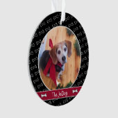 Niedlich Hunde Foto Knochen Muster Pet Ornament (Vorderseite)