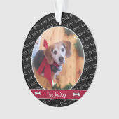 Niedlich Hunde Foto Knochen Muster Pet Ornament (Vorderseite)