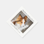 Niedlich Hunde Foto Modernes Personalisiertes Hoch Serviette (Ecke)