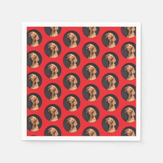Niedlich Hunde Foto Modernes Serviette (Vorderseite)