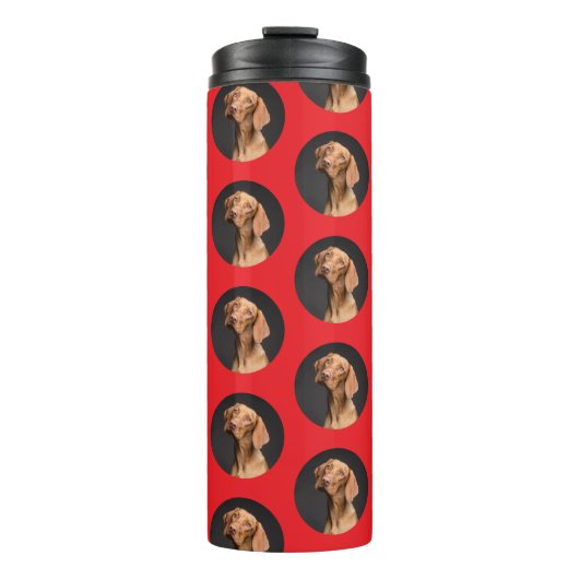 Niedlich Hunde Foto Modernes Thermosbecher (Vorderseite)
