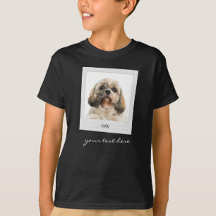 Niedlich Hunde Hund Foto Personalisiert Geburtstag T-Shirt