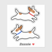Niedlich Hunde Jack Russell Terrier Welpensticker  Aufkleber (Blatt)