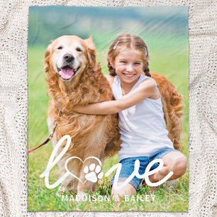 Niedlich Hunde LIEBE Pfosten Drucken Custom Pet Fo Fleecedecke