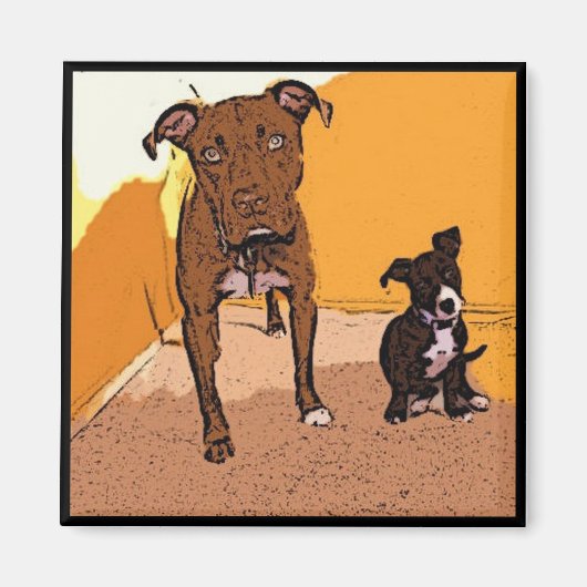 Niedlich Hunde Magnet (Vorne)