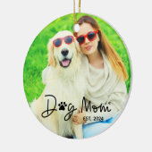 Niedlich Hunde Mama Foto Keramik Ornament (Links)