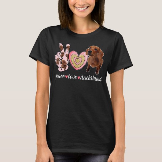 Niedlich Hunde Mama Muttertag Liebe Dackel T-Shirt (Vorderseite)